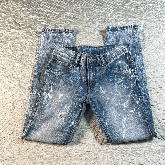 Levi's Blue Distressed Jean Jacket Vintage Style - Picture 1 of 11